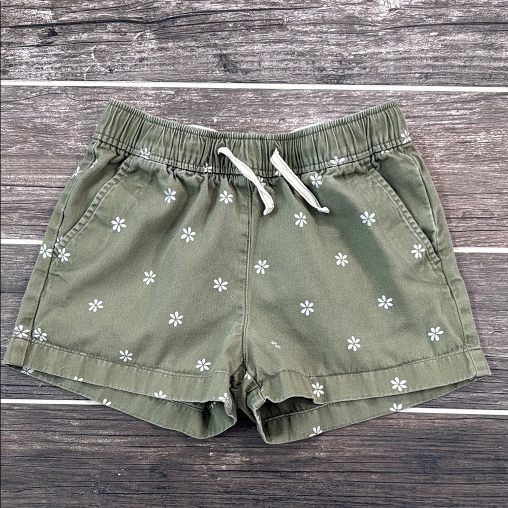 Crewcuts Olive Green Shorts with Elastic Waistband